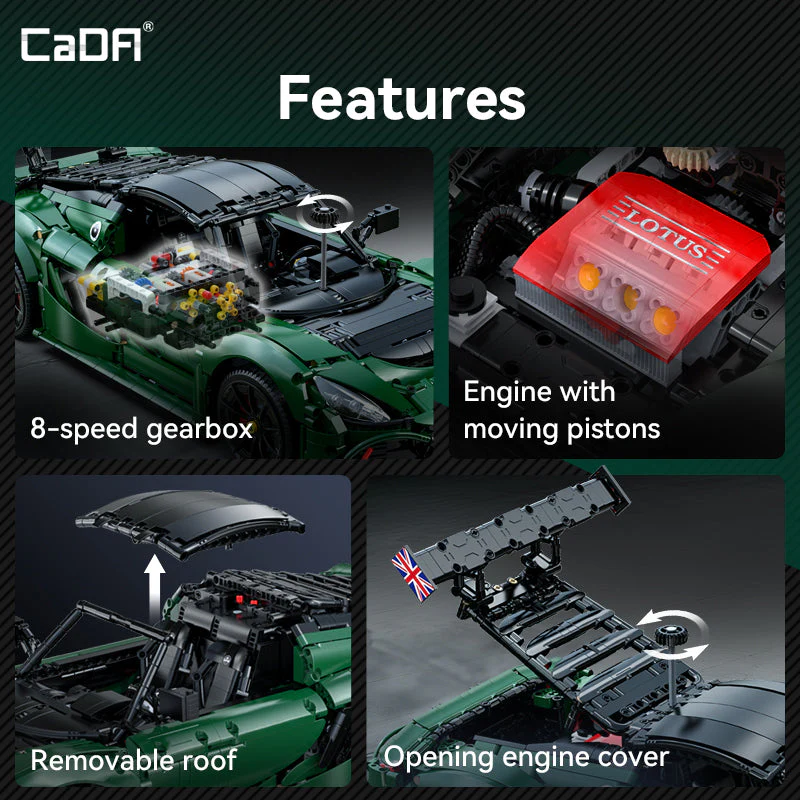 CaDA 1:8 Lotus Cars Exige Cup 430 1:8 Technic C61511W - Image 5