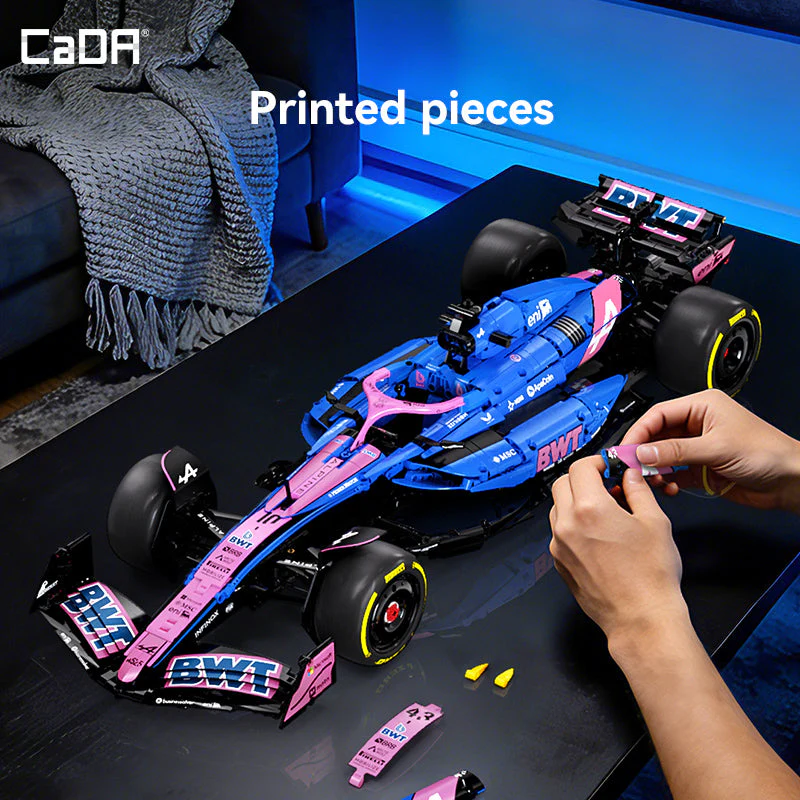 CaDA 1:8 Scale Alpine A525 Formula 1 Car Building Set 2173PCS C64012W - Image 8