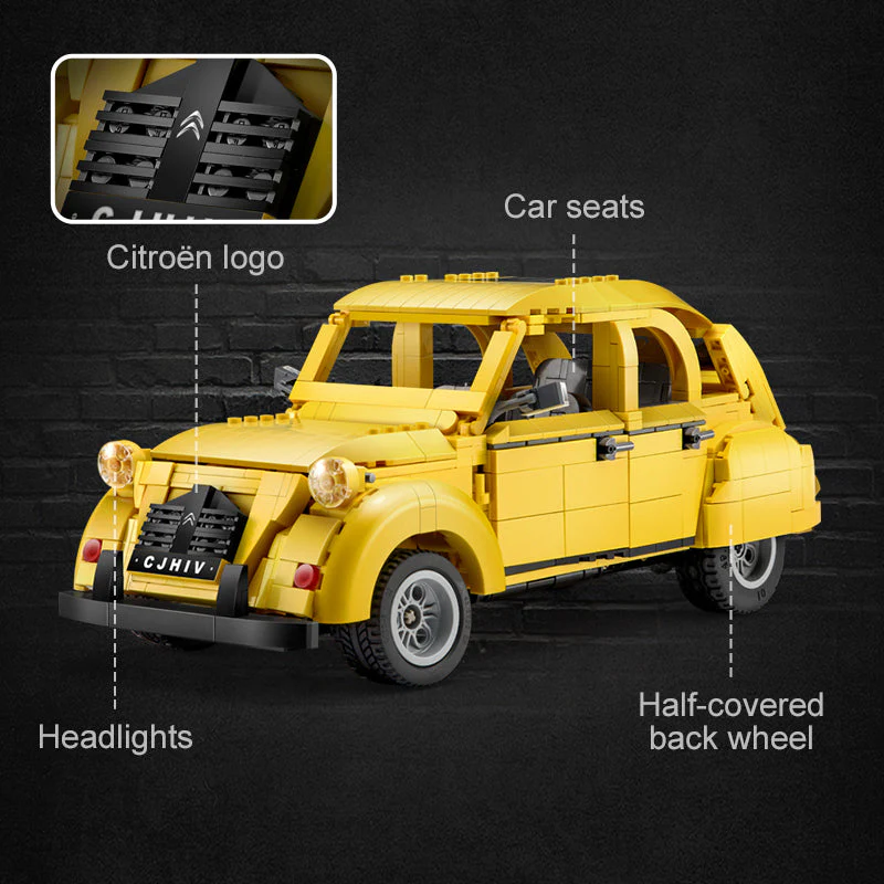 CaDA bricks 1:12 Citroen 2CV | C61026W - Image 3