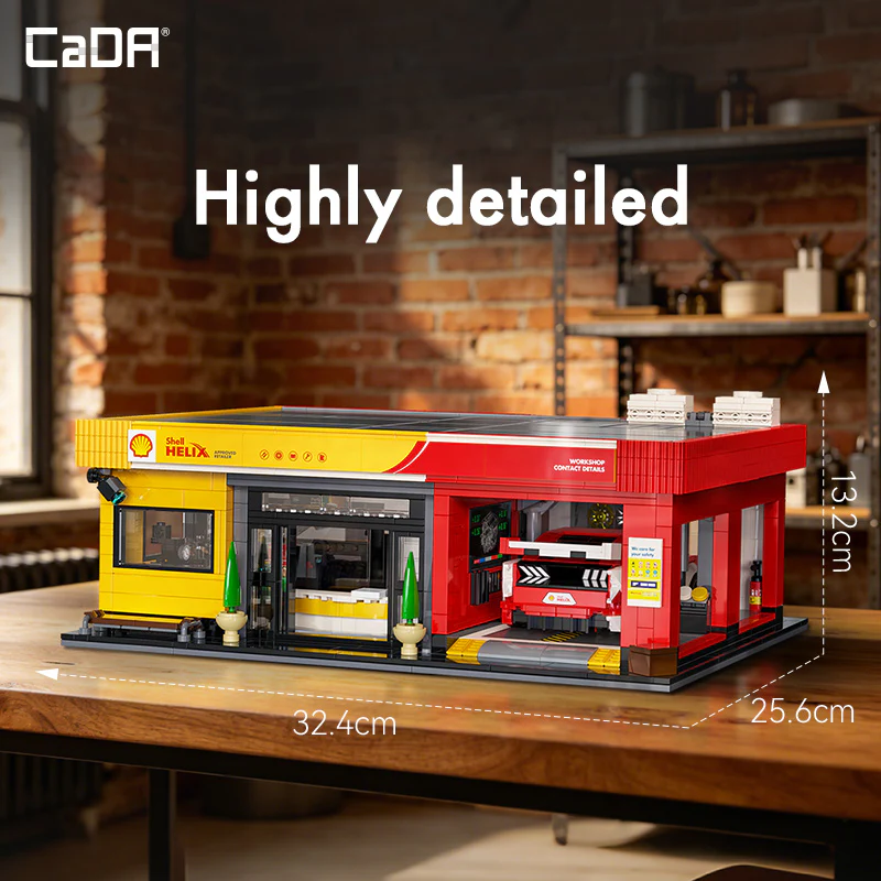 CaDA Bricks Shell Service Station C66025W - Image 3