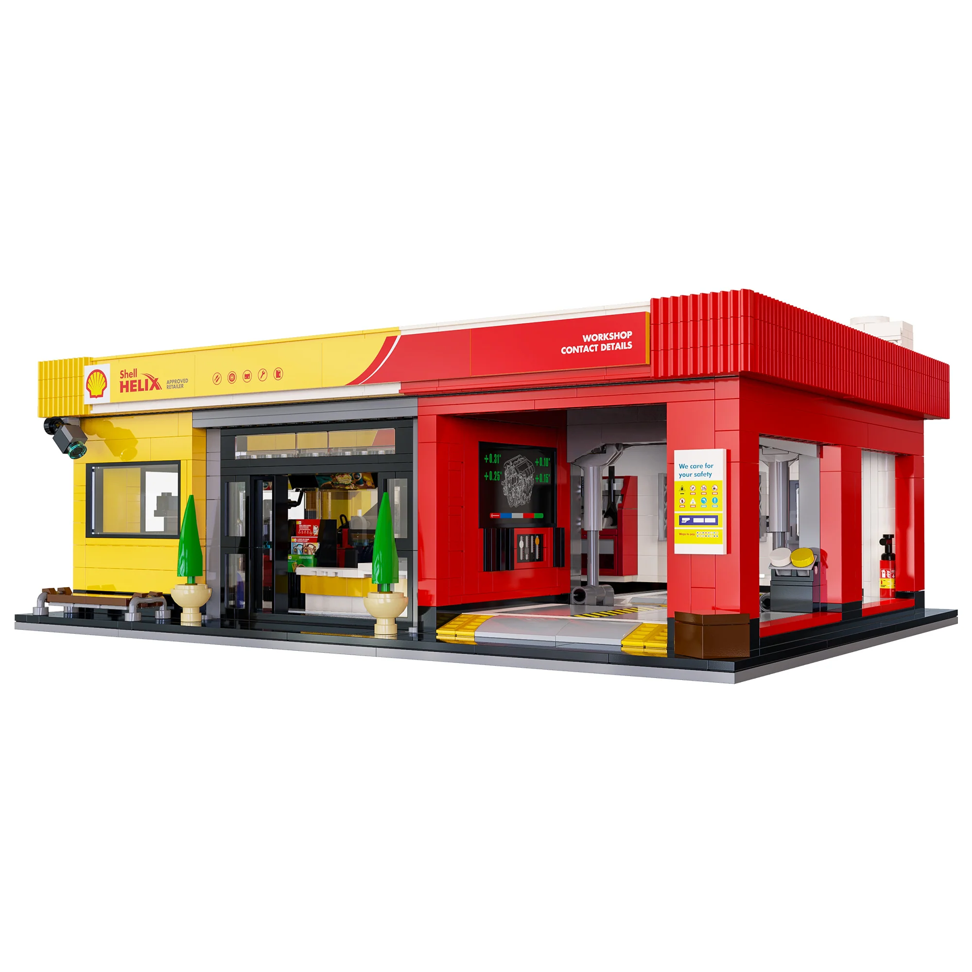 CaDA Bricks Shell Service Station C66025W - Image 8