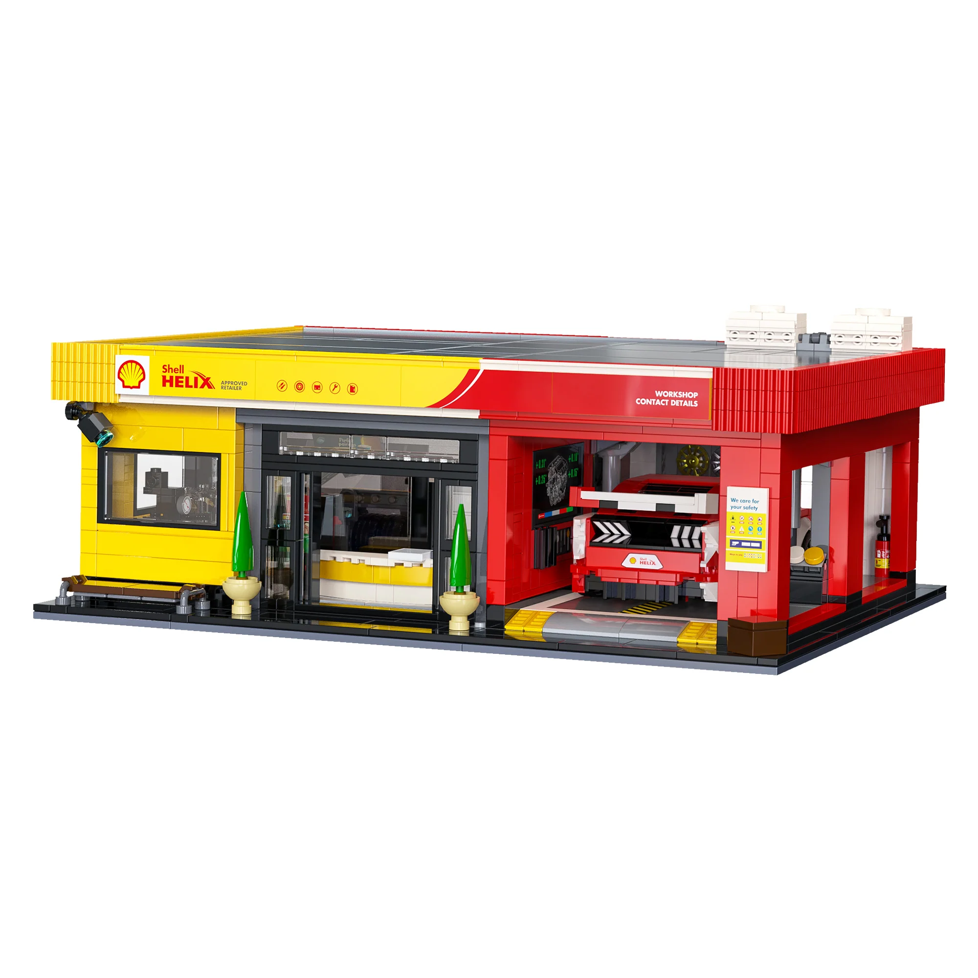 CaDA Bricks Shell Service Station C66025W - Image 9