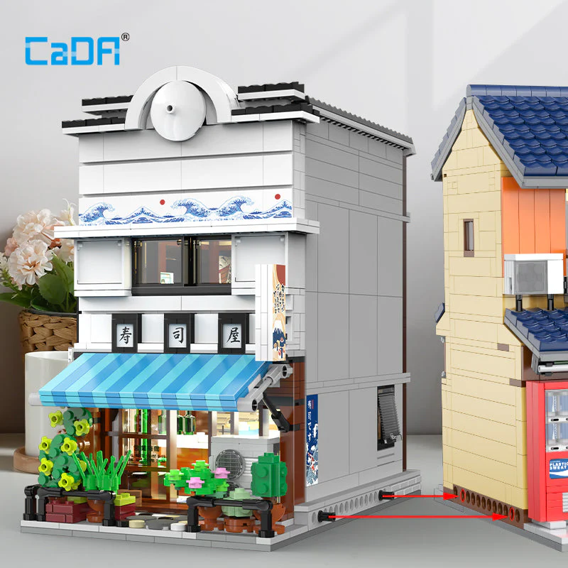 CaDA Buildings Japanese Storefront Series Sushi Shop C66018W - Image 4