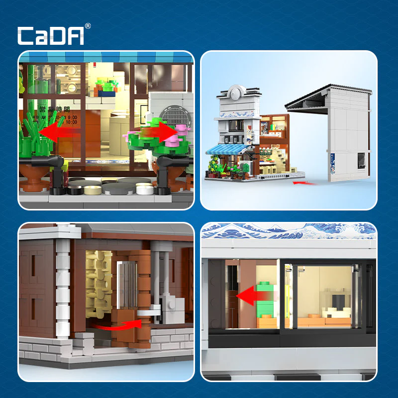 CaDA Buildings Japanese Storefront Series Sushi Shop C66018W - Image 5