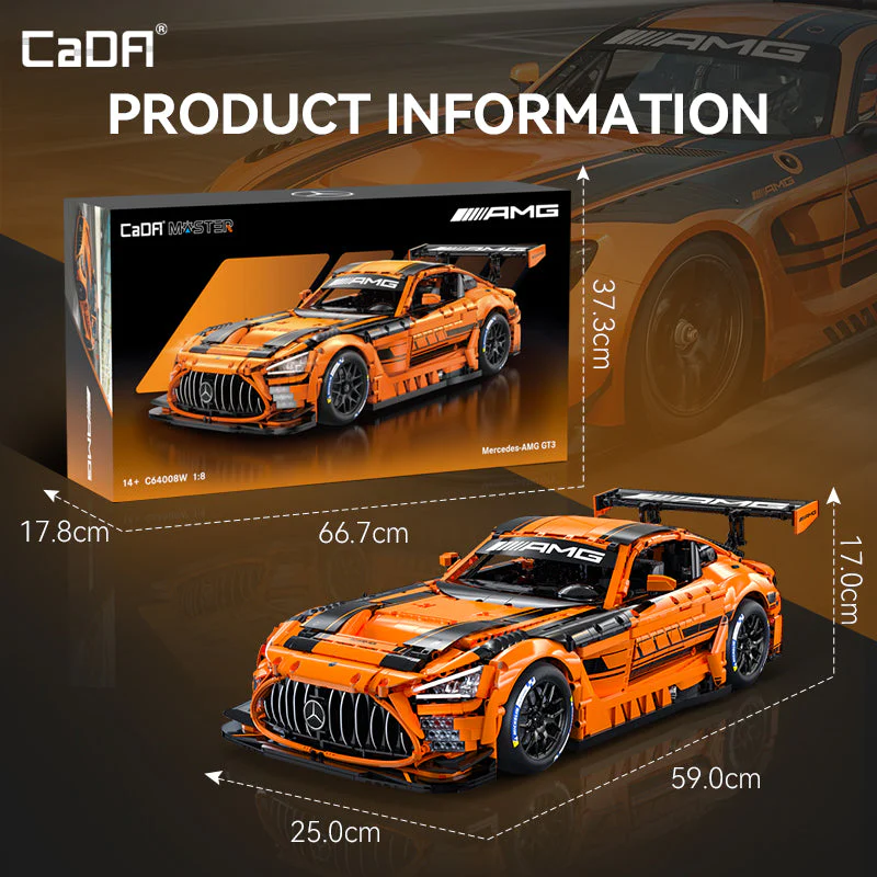 CaDA Master 1:8 Mercedes-AMG GT3 5466PCS C64008W - Image 10