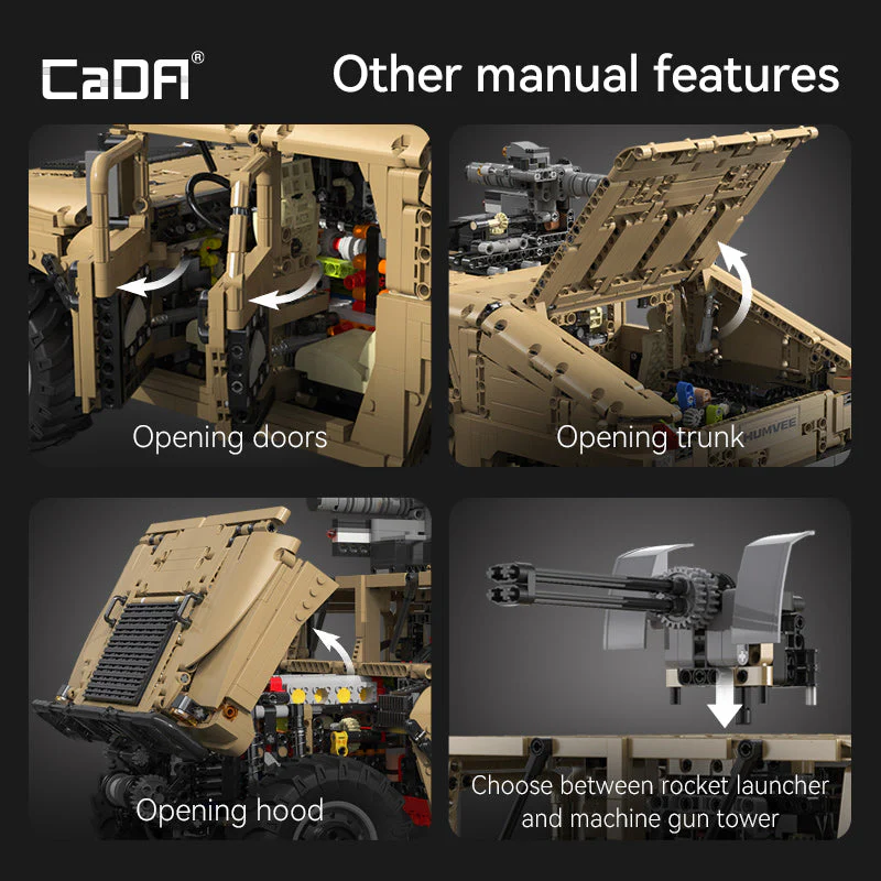 CaDA 1:8 HUMVEE Vehicle C61036W - Image 5