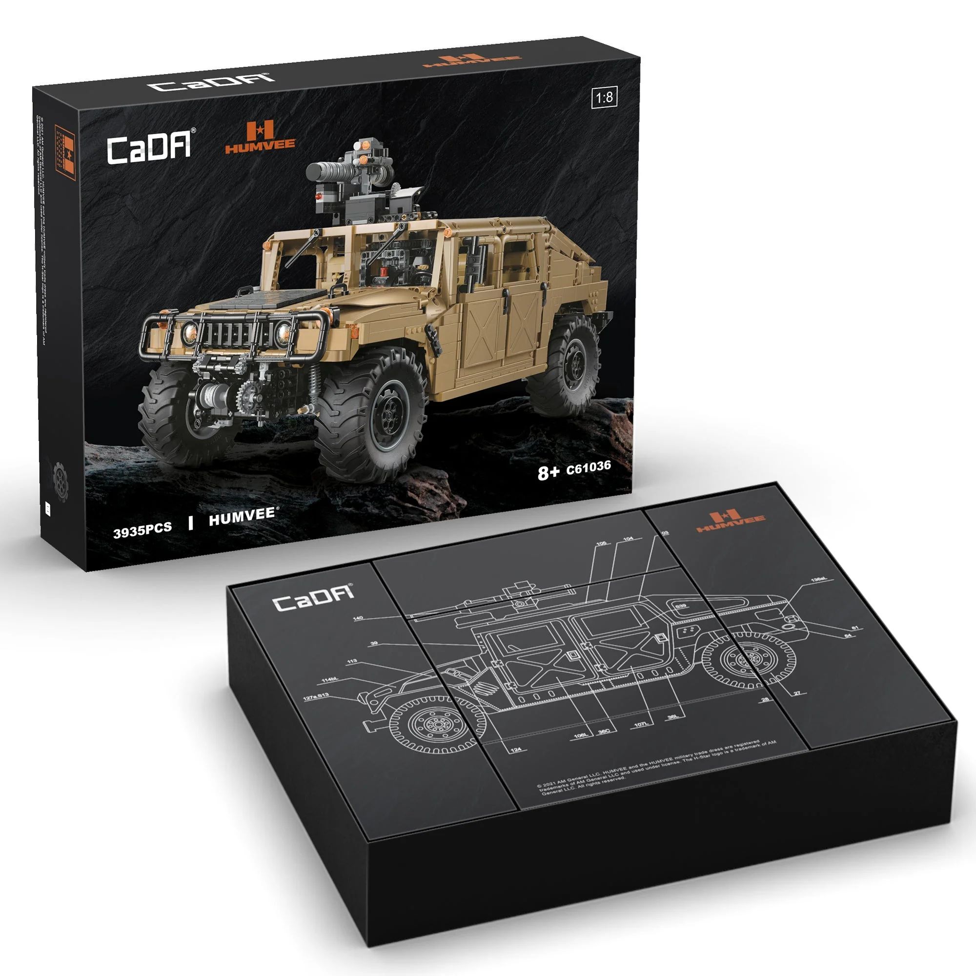 CaDA 1:8 HUMVEE Vehicle C61036W - Image 7