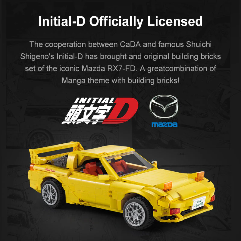 CaDA Initial D 1:12 Mazda RX-7 FD3S C61023W - Image 3