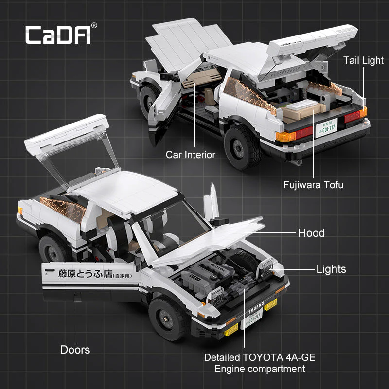 CaDA Initial D 1:12 Toyota Trueno AE86 C61024W - Image 5